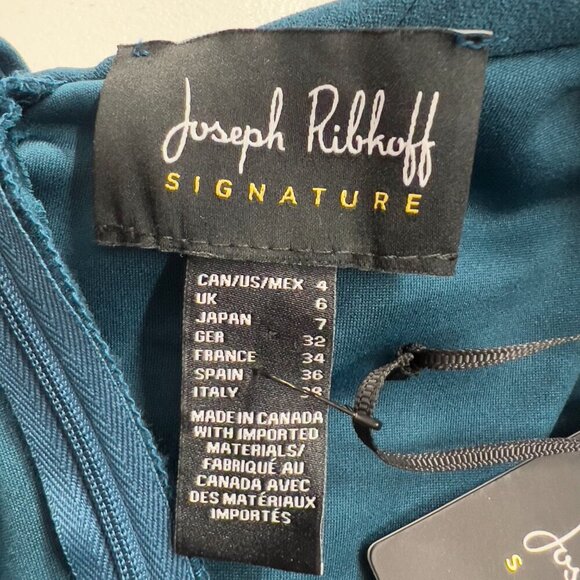 Joseph Ribkoff Signature Teal Ruffle Gown - Size 4 (US) NWT - Picture 8 of 12